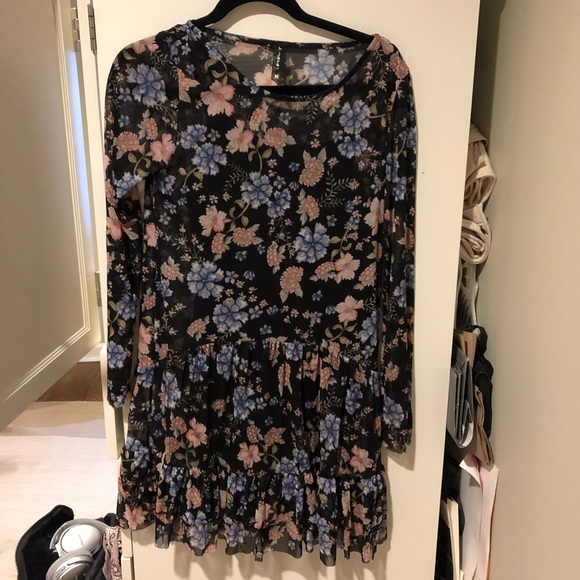 Ban Jara Floral Long Sleeve Mini Dress - Picture 1 of 4